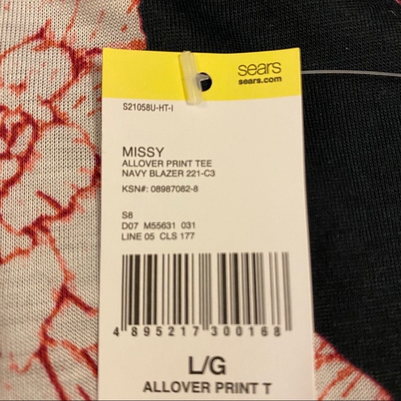SIMPLY STYLED Sears Allover Floral Print SS Tee - Picture 6 of 6